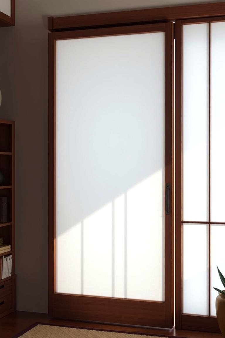 Serene Japanese Shoji Door - 24 Home Office Door Ideas