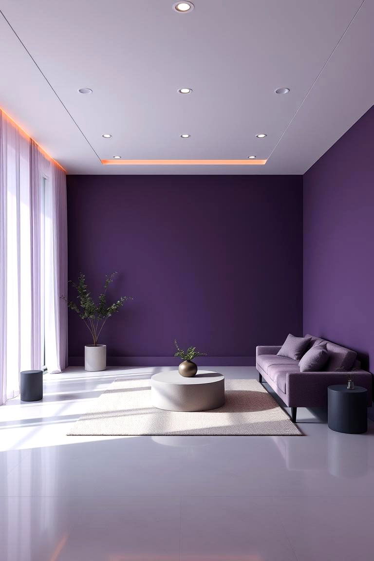 Serene Luxe Minimalism - 24 Dark Purple Bedroom Ideas