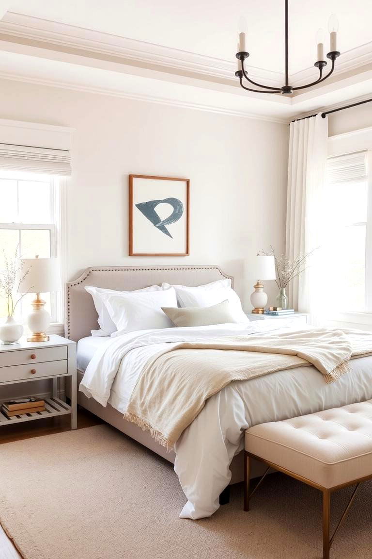 Serene Neutral Color Palette - 24 Master Bedroom Ideas