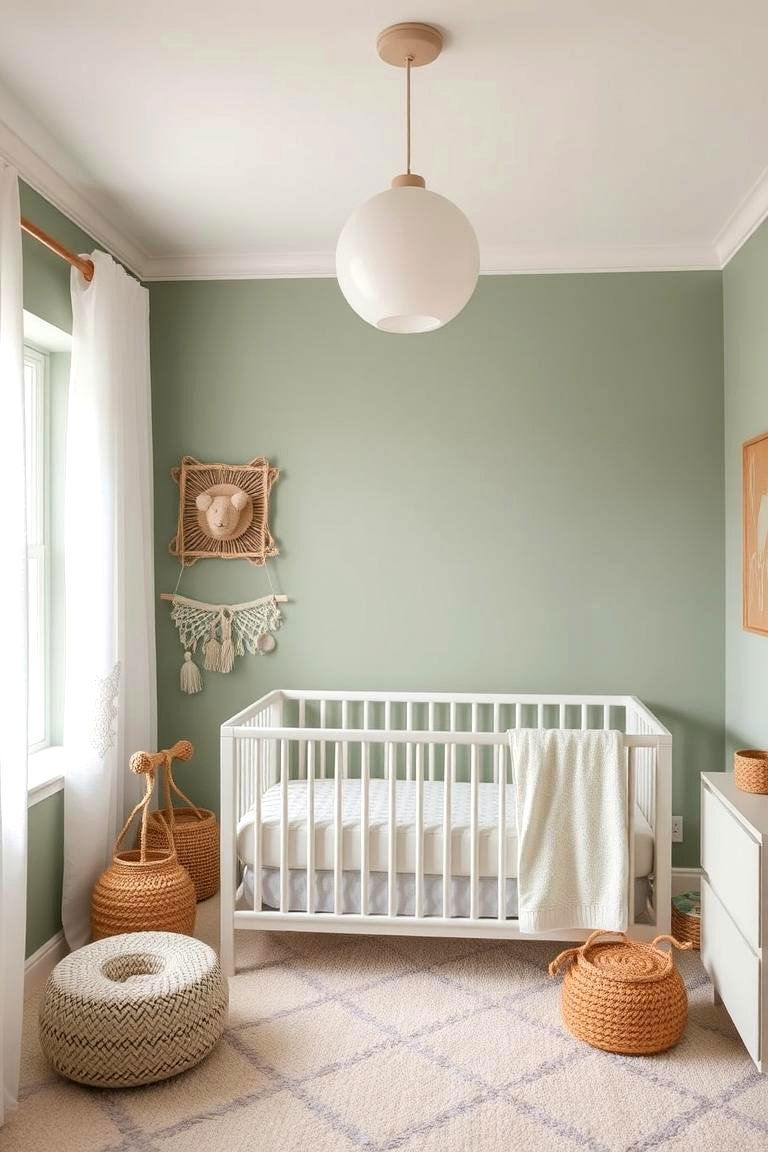 Serene Nursery Nook - 24 Sage Green Paint Color Ideas