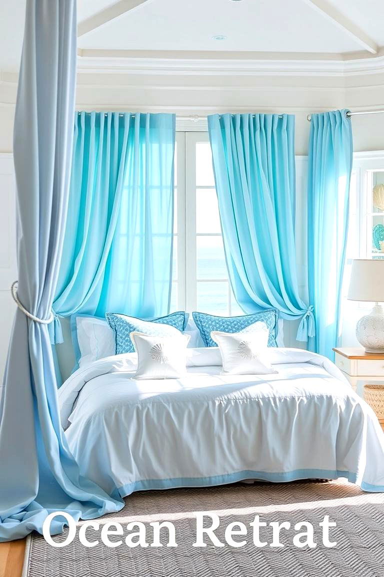 Serene Ocean Retreat - 24 Blue and White Bedroom Ideas
