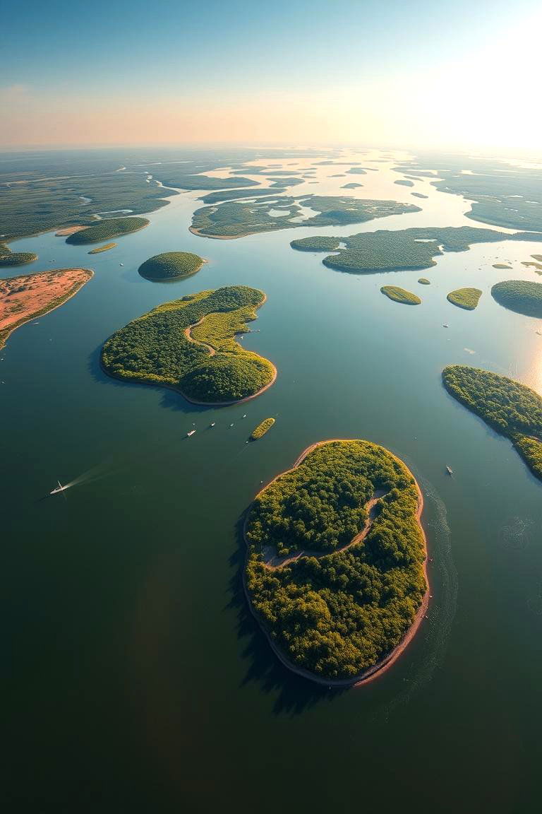 Serene River Delta - 24 Tropical Landscape Ideas