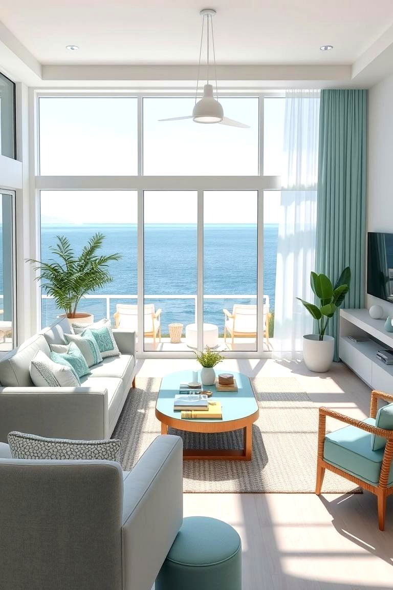 Serene Sea Pastels - 24 Pastel Living Room Ideas
