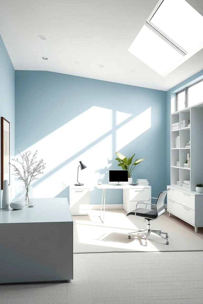 Serene Sky Blue - 24 Home Office Paint Colors