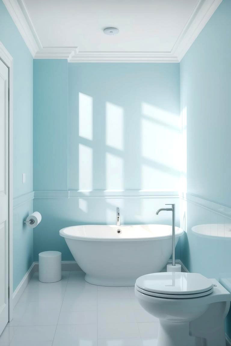 Serene Sky Blue Walls - 24 Blue Bathroom Ideas