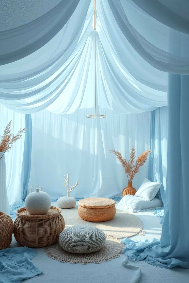Serene Sky Room - 24 Colorful Room Ideas