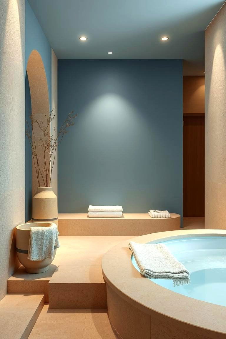 Serene Spa Inspired Haven - 24 blue and beige bedroom ideas