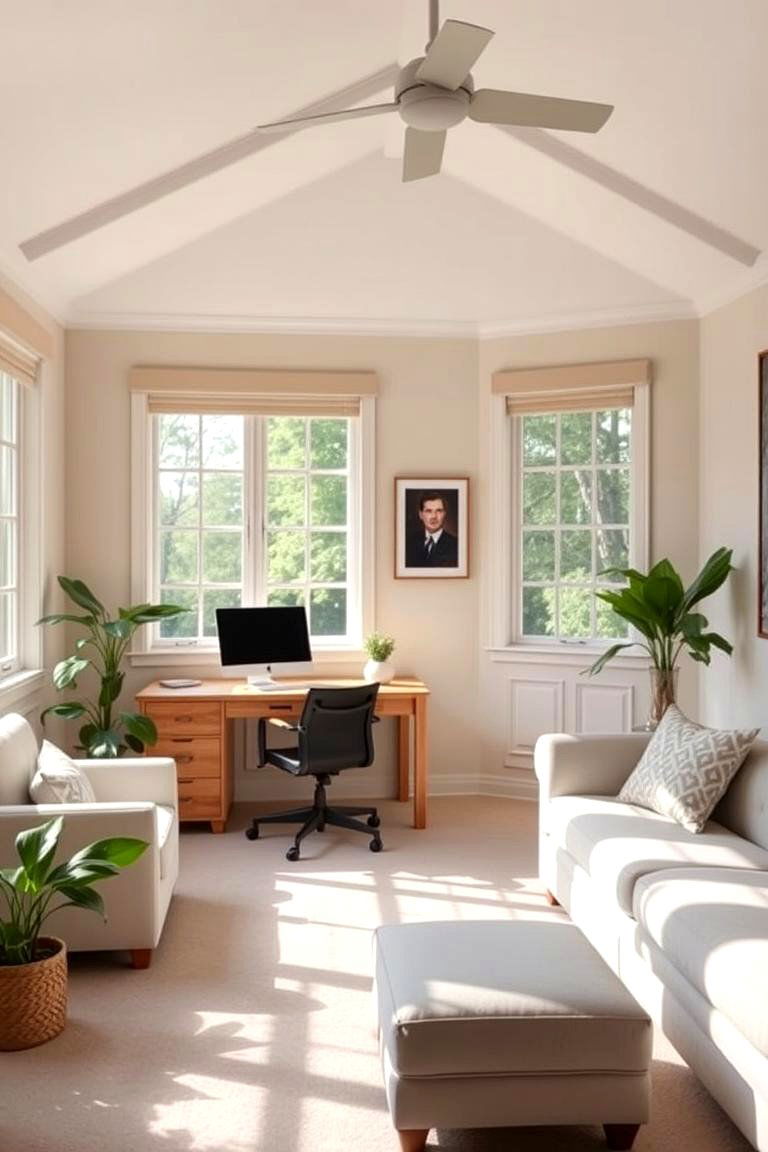 Serene Sunroom Office - 24 Sunroom Office Ideas