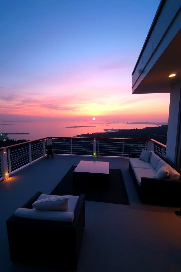Serene Sunset Viewing Deck - 24 Ground Level Deck Ideas
