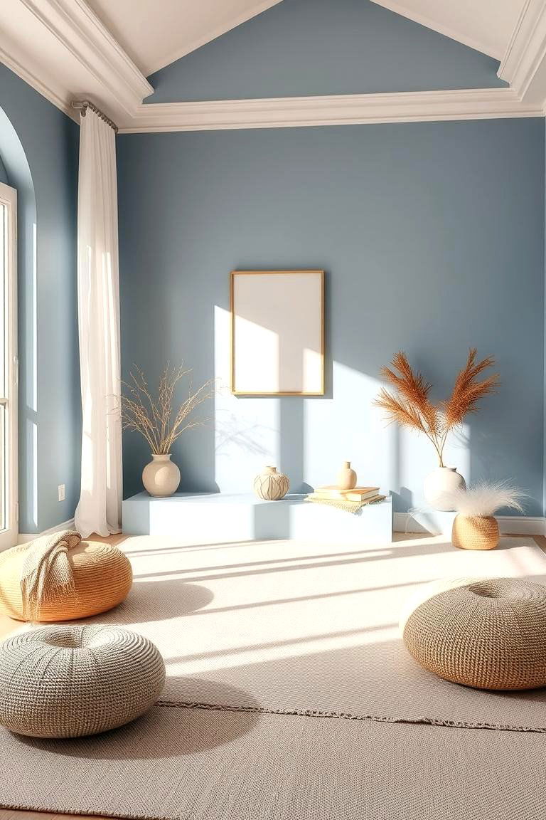 Serene Tranquility Retreat - 24 blue and beige bedroom ideas