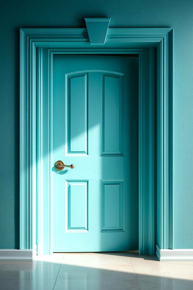 Serene Turquoise Retreat - 24 Turquoise Front Door Ideas