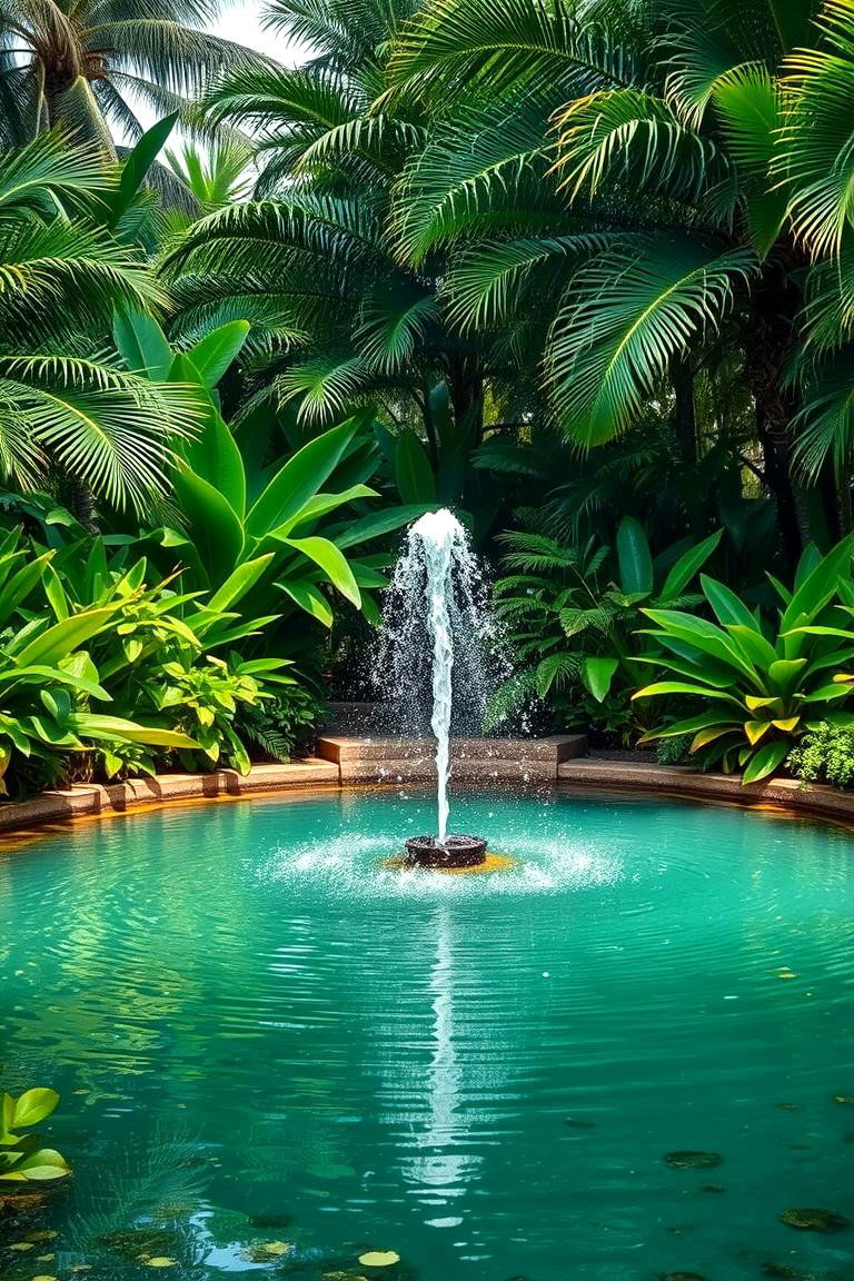 Serene Water Feature Paradise - 24 Tropical Garden Ideas