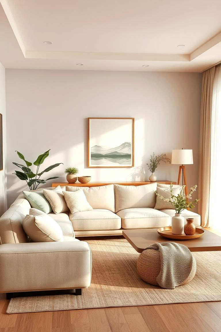 Serene and Soothing Ambience - 24 Beige Couch Living Room Ideas