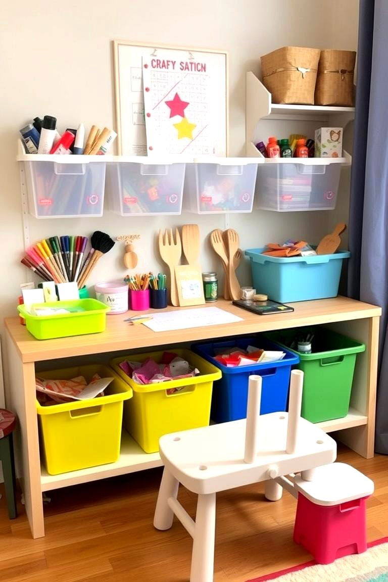 Set Up a Craft Station - 24 Kids Room Ideas