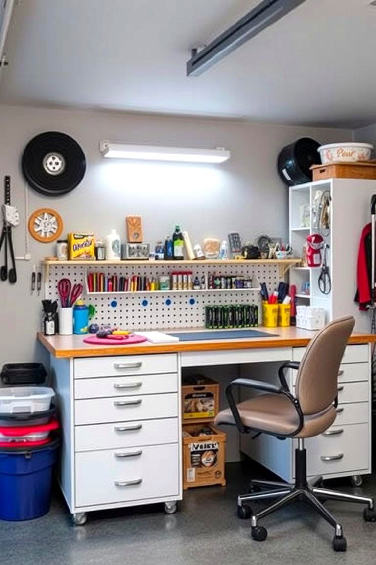 Set Up a Hobby Station - 24 Garage Makeover Ideas