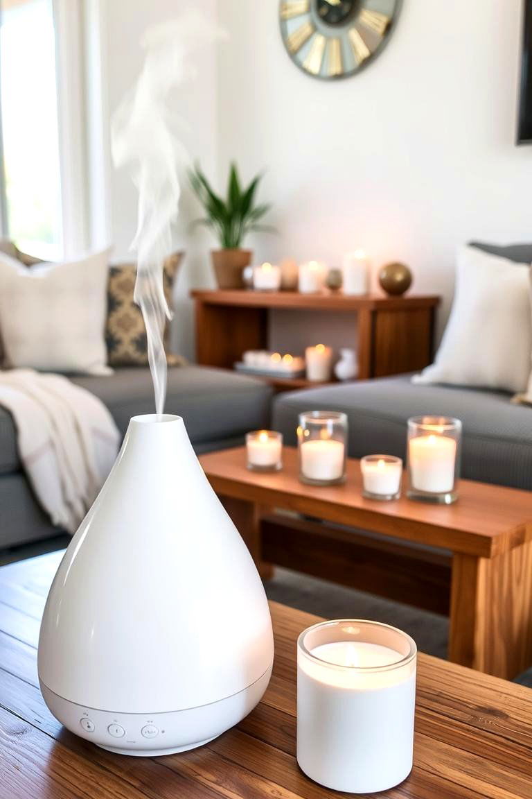 Set a Relaxing Ambiance with Scented Candles and Diffusers - 24 Pinterest Living Room Decor Ideas