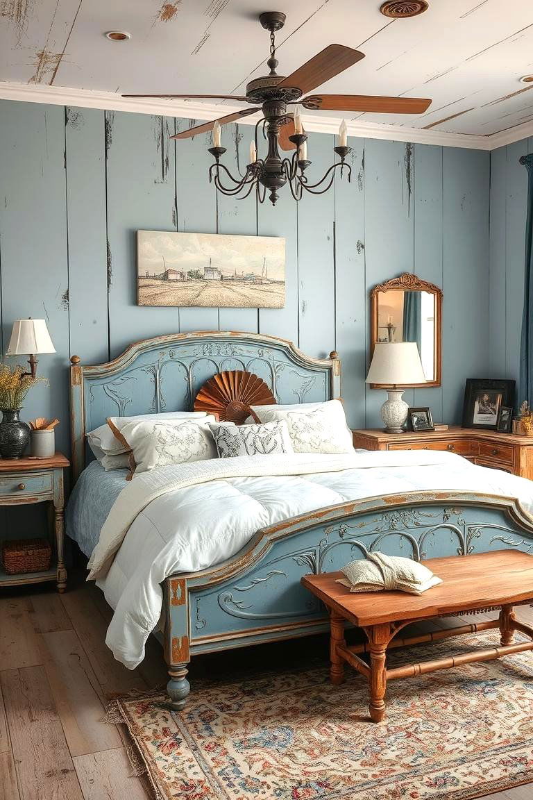 Shabby Blue Chic - 24 Girls Blue Bedroom Ideas