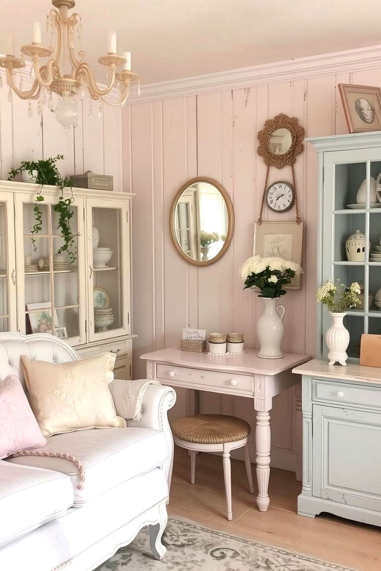 Shabby Chic Details and Soft Pastels - 24 Boho Farmhouse Decor Ideas