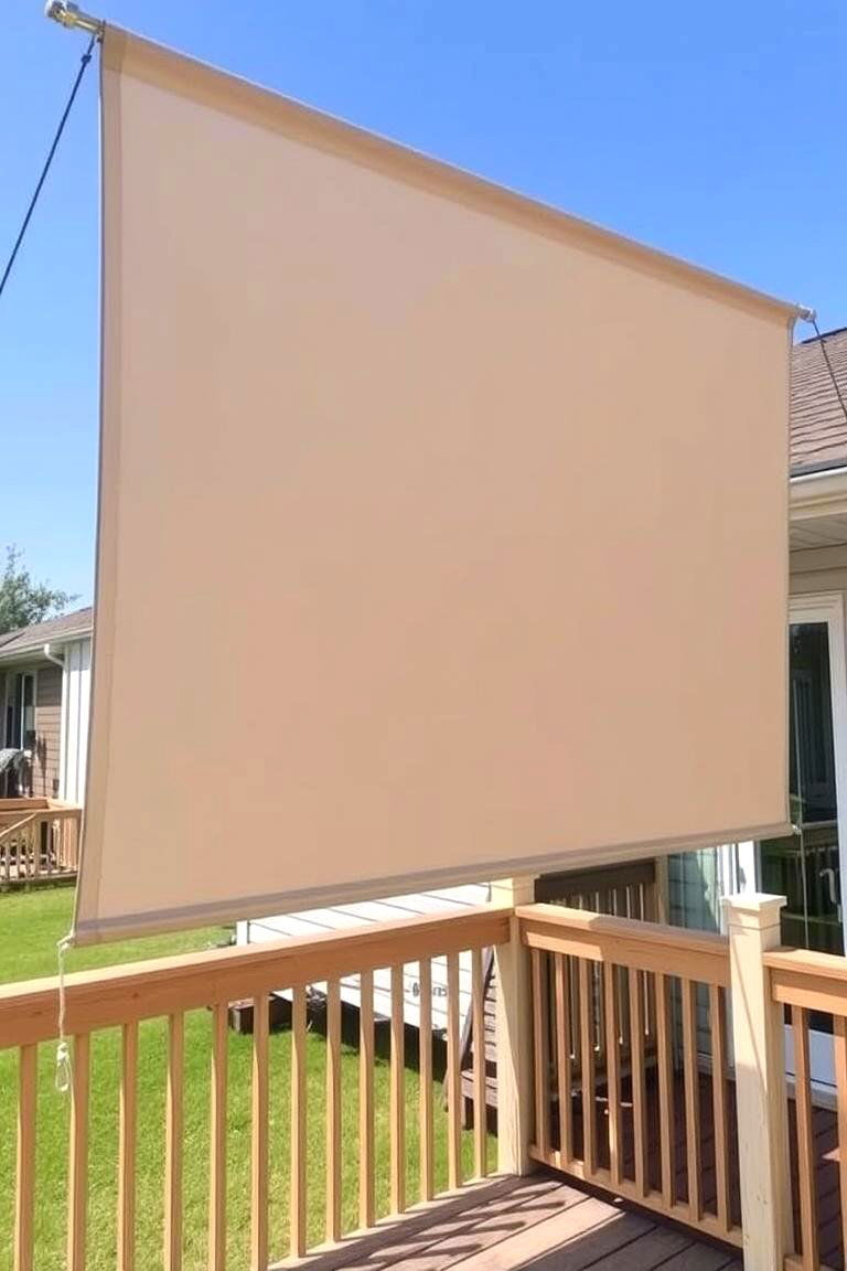Shade Cloth Attached to Existing Structure - 24 Partially Covered Deck Ideas