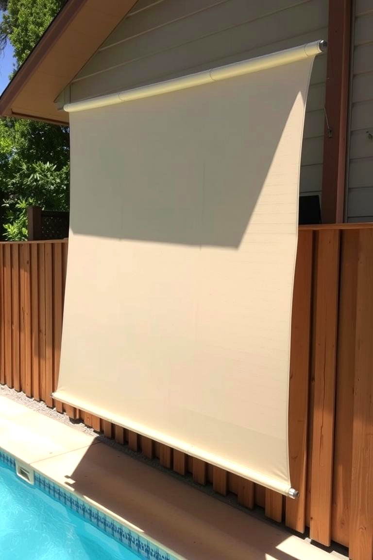 Shade Cloth Attached to Existing Structures - 24 Pool Shade Ideas