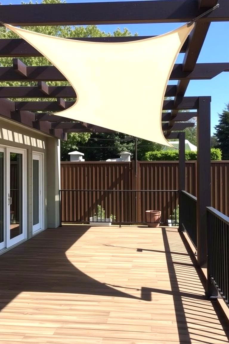 Shade Sail Canopy - 24 Pergola Roof Ideas