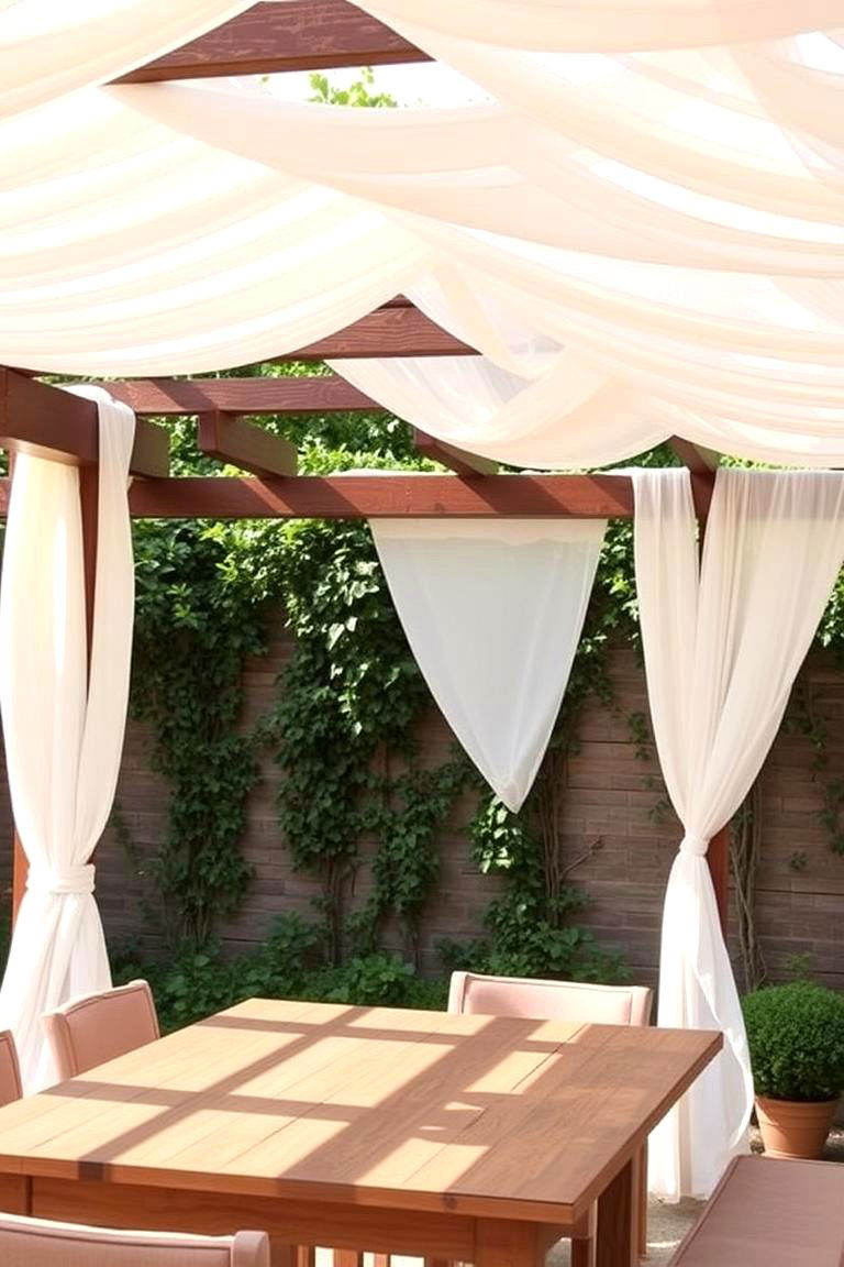 Shaded Pergola - 24 Farmhouse Patio Ideas