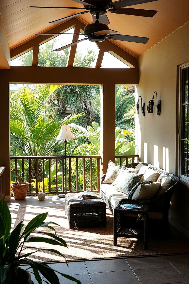 Shaded Reading Nook - 24 Lanai Porch Ideas