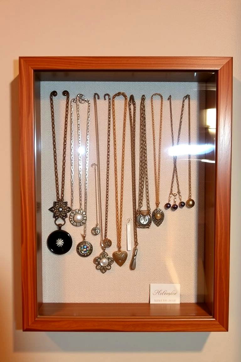 Shadow Box Display - 24 Jewelry Storage Ideas