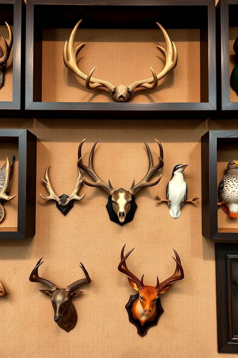 Shadow Box Displays - 24 Hunting Trophy Room Ideas