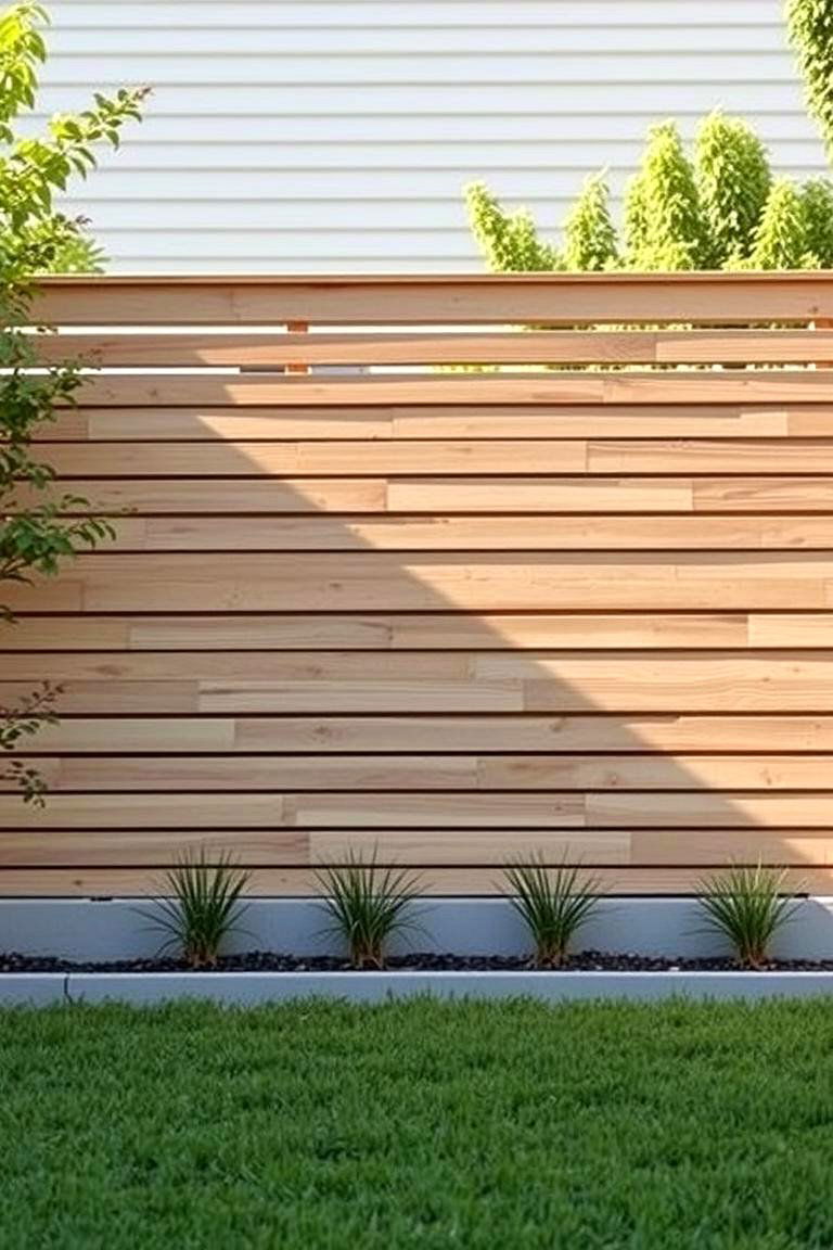 Shadow Box Horizontal Fence - 24 Horizontal Fence Ideas