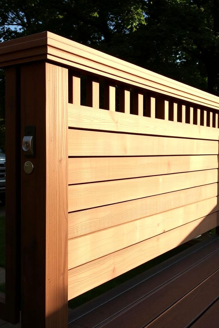 Shadow Box Railing - 24 Wood Deck Railing Ideas