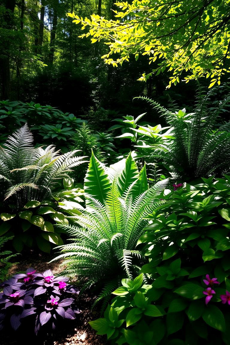 Shady Retreat with Perennials - 24 Front Yard Flower Bed Ideas
