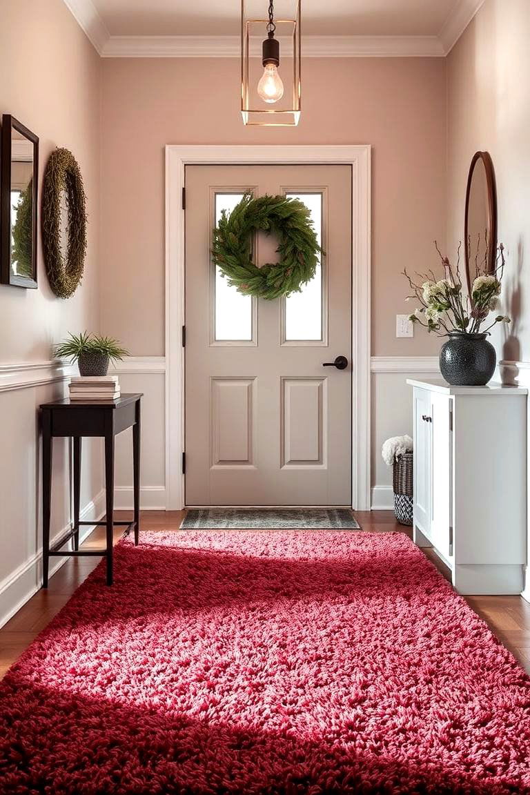 Shag Rug for Extra Comfort - 24 Entryway Rug Ideas