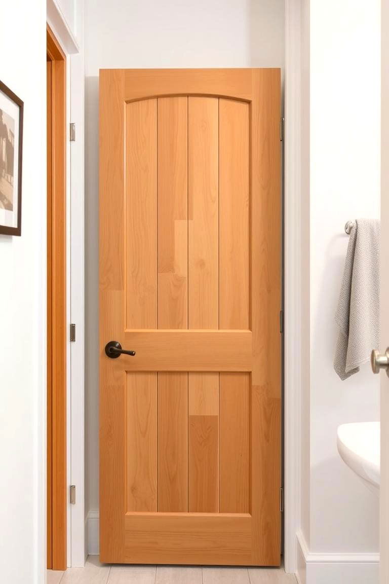 Shaker Style Door for Classic Appeal - 24 Bathroom Door Ideas