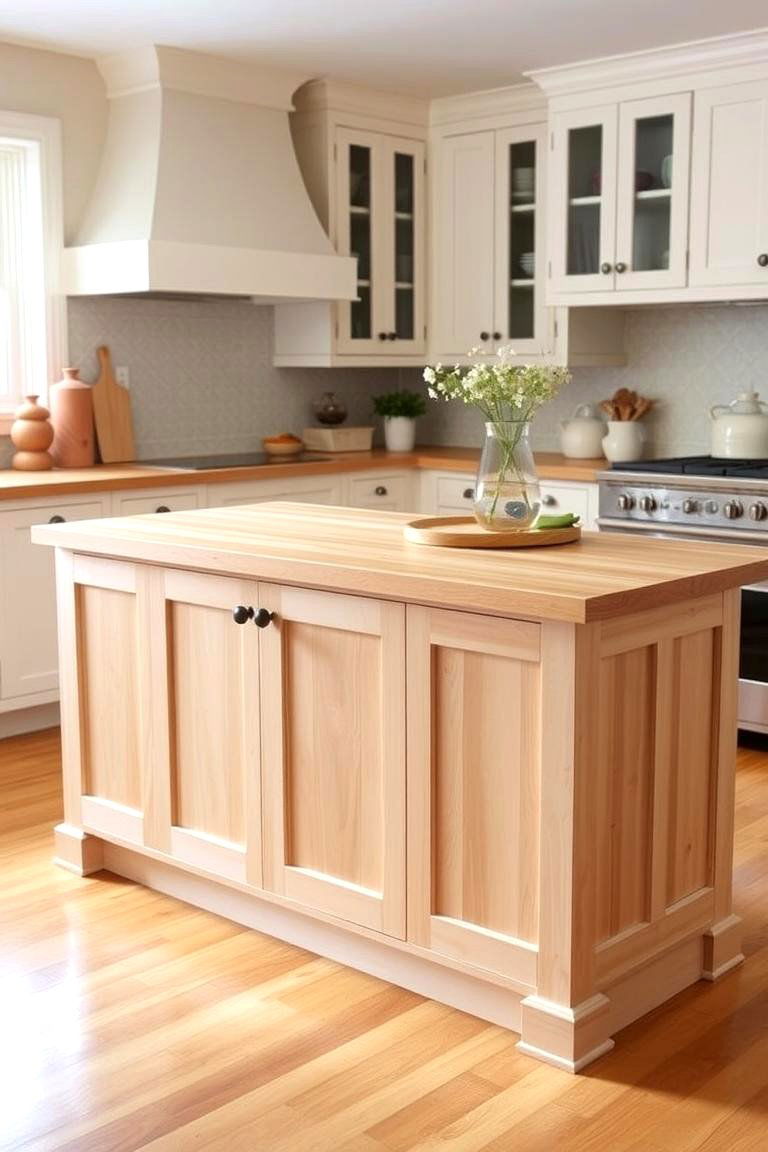 Shaker Style Island - 24 Farmhouse Kitchen Island Ideas