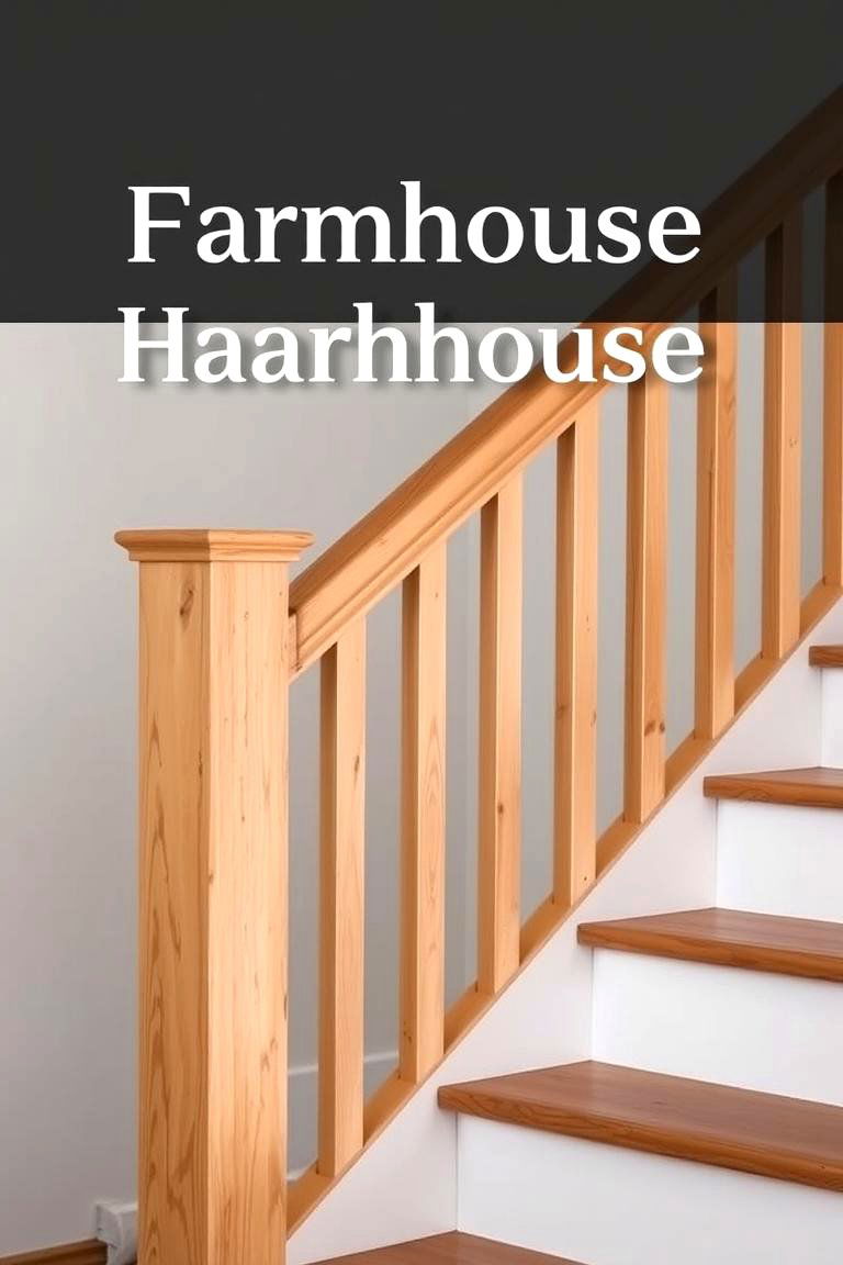 Shaker Style Railings for a Timeless Farmhouse Look - 24 Farmhouse Rustic Stair Railing Ideas
