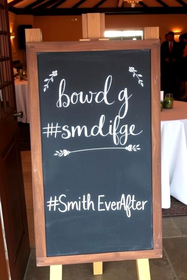 Share the Love Wedding Hashtag Sign - 24 Wedding Sign Ideas