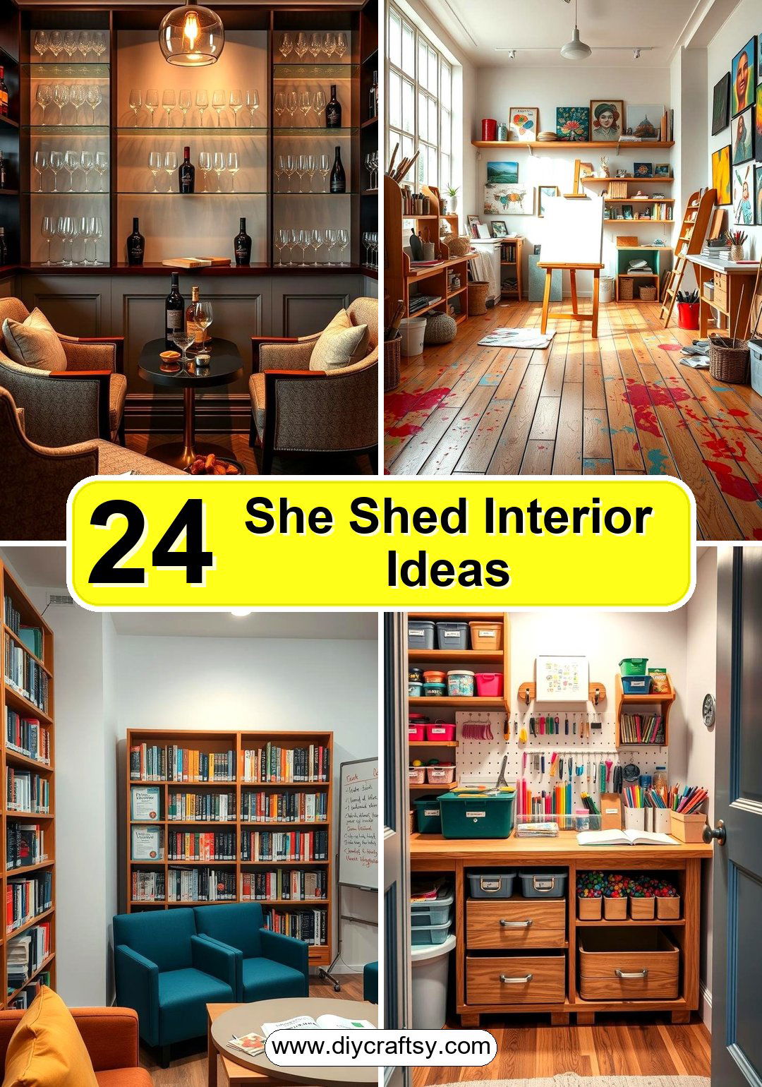 She Shed Interior Ideas