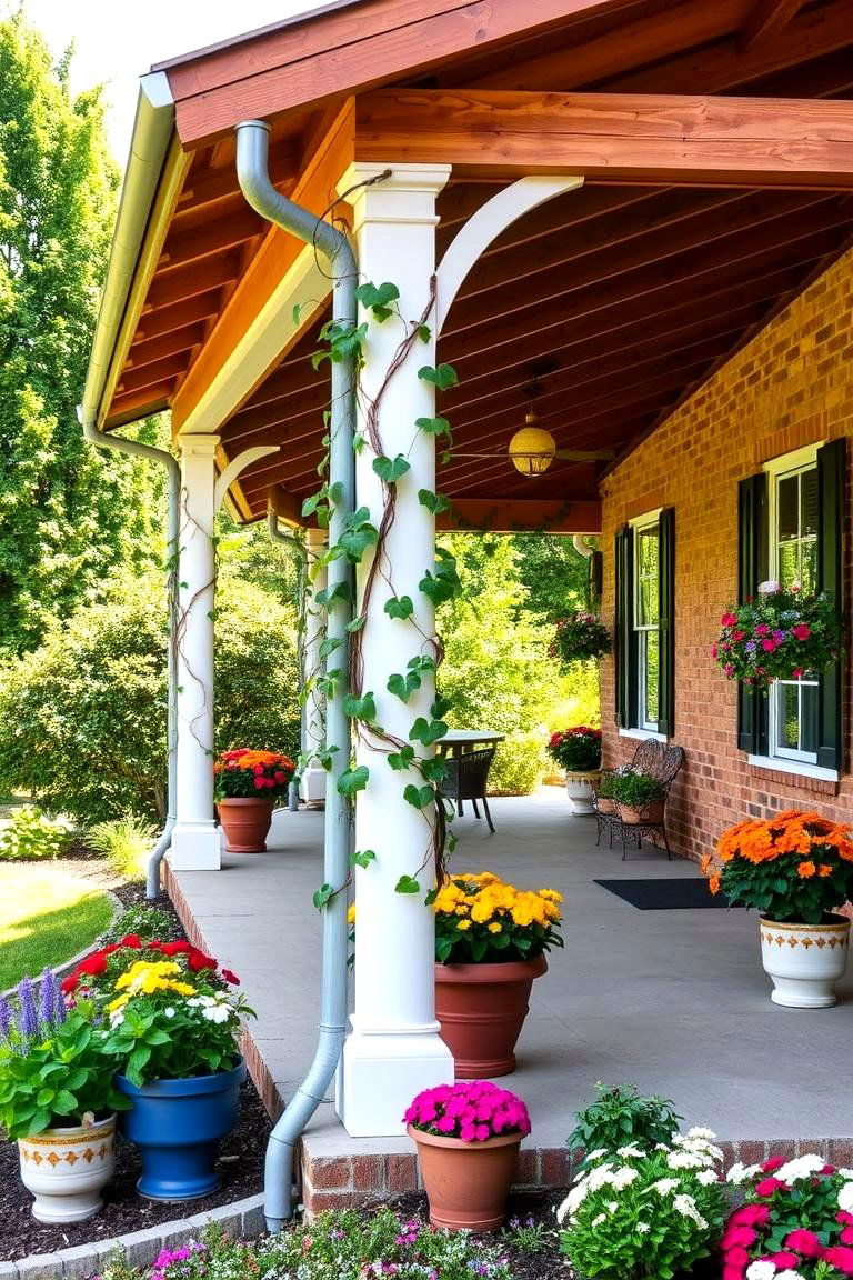 Shed Roof Porch with Landscaping Integration - 24 Shed Roof Porch Design Ideas