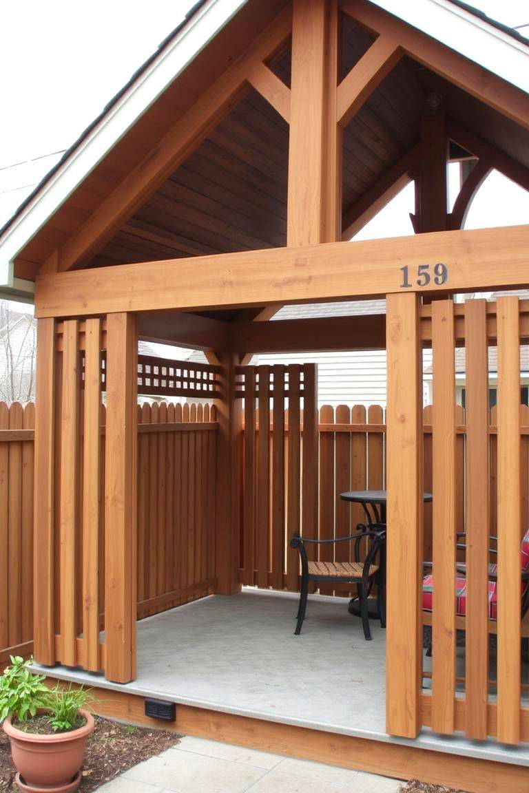 Shed Roof Porch with Privacy Screens - 24 Shed Roof Porch Design Ideas