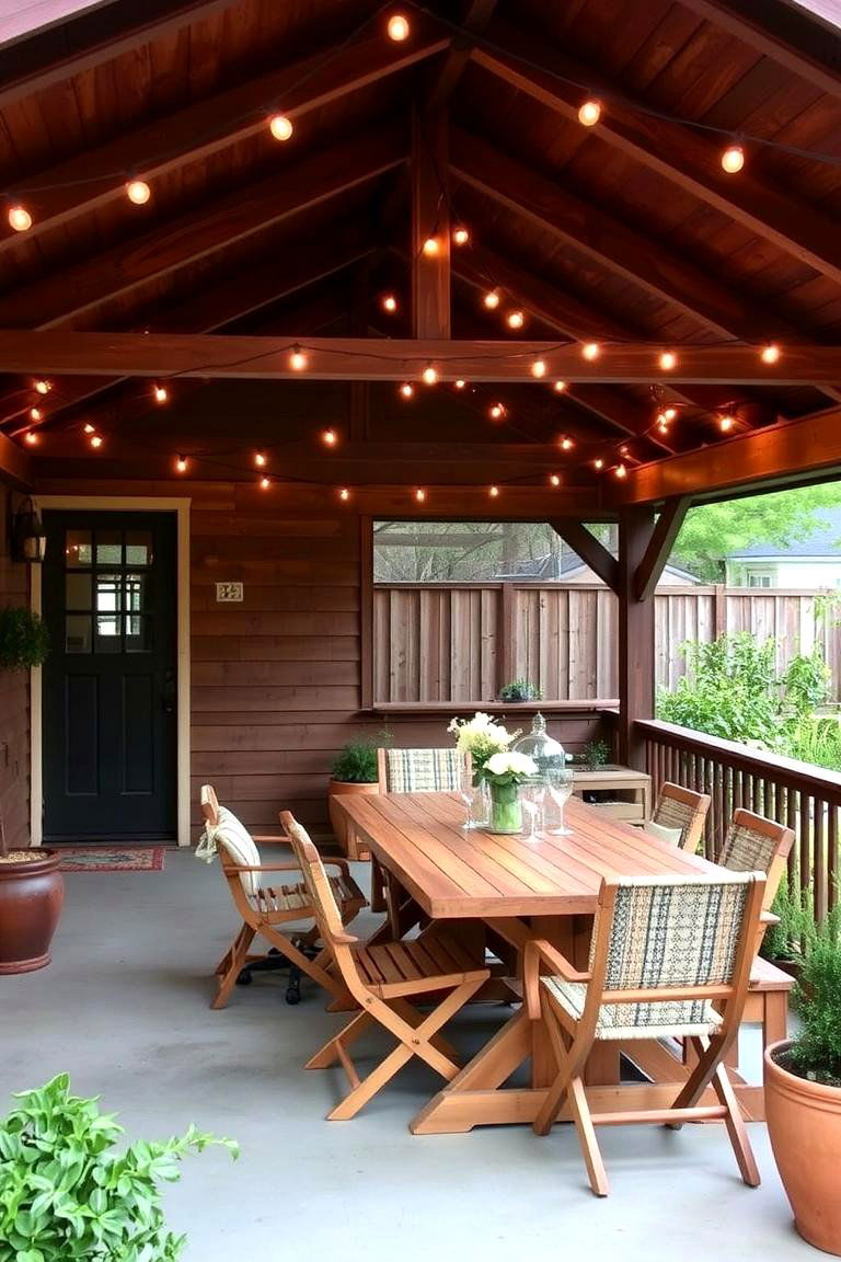 Shed Roof Porch with a Dining Space - 24 Shed Roof Porch Design Ideas