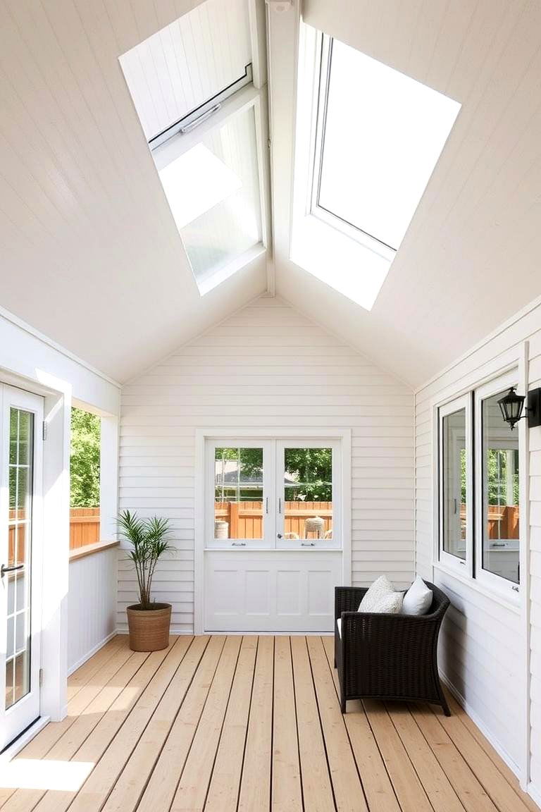 Shed Roof with Skylights - 24 Shed Roof Porch Design Ideas