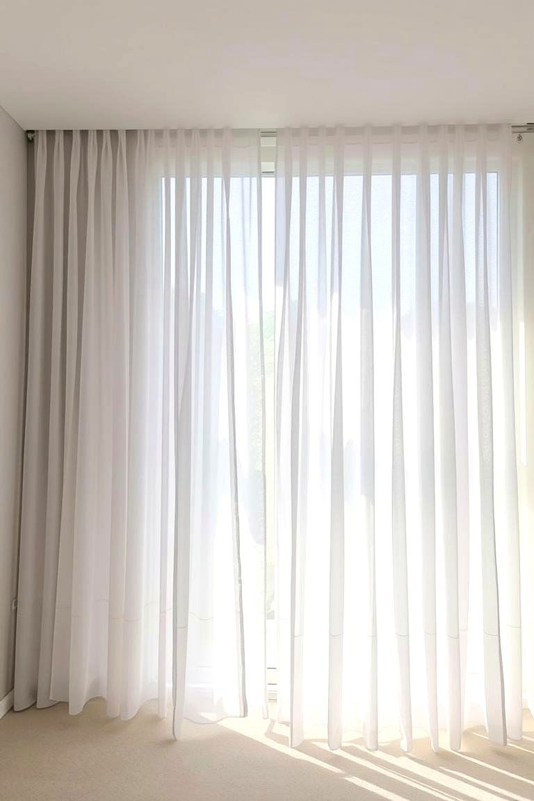 Sheer Serenity Layered Boho Curtains - 24 Boho Curtain Ideas