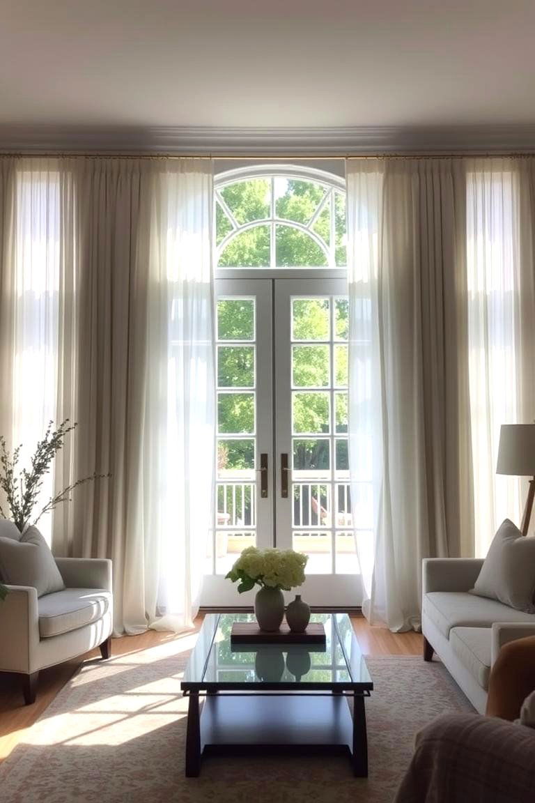 Sheer White Curtains for a Light and Airy Look - 24 French Door Curtain Ideas