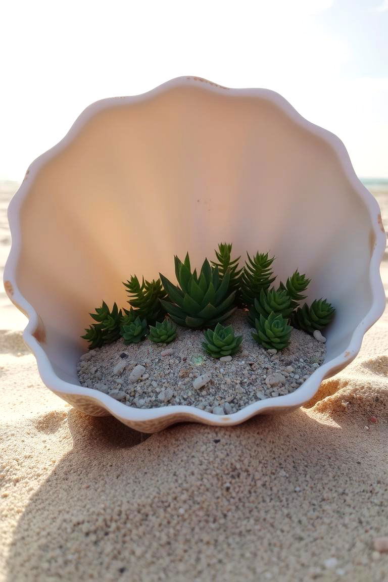 Shell Fairy Garden - 24 Fairycore Bedroom Ideas