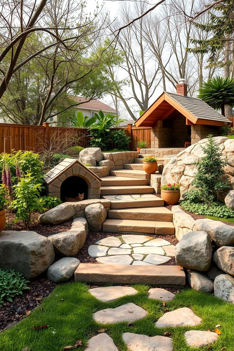 Sheltered Ramp and Nook Cat Haven - 24 Outdoor Cat Tree Ideas