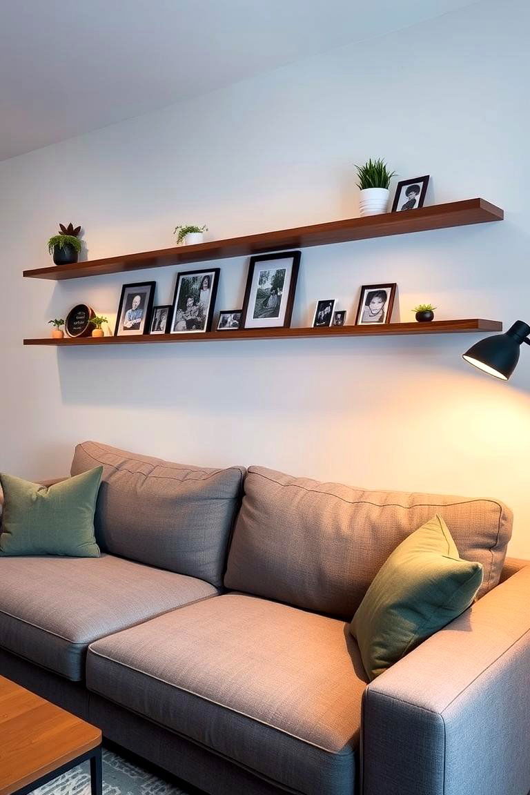 Shelves Above the Sofa for Functional Decor - 24 Living Room Shelf Ideas