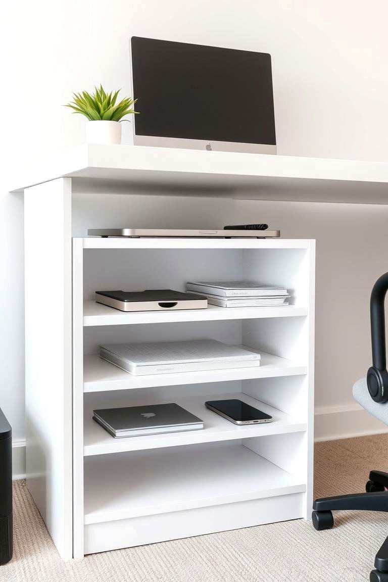 Shelves Under the Desk - 24 Office Shelving Ideas