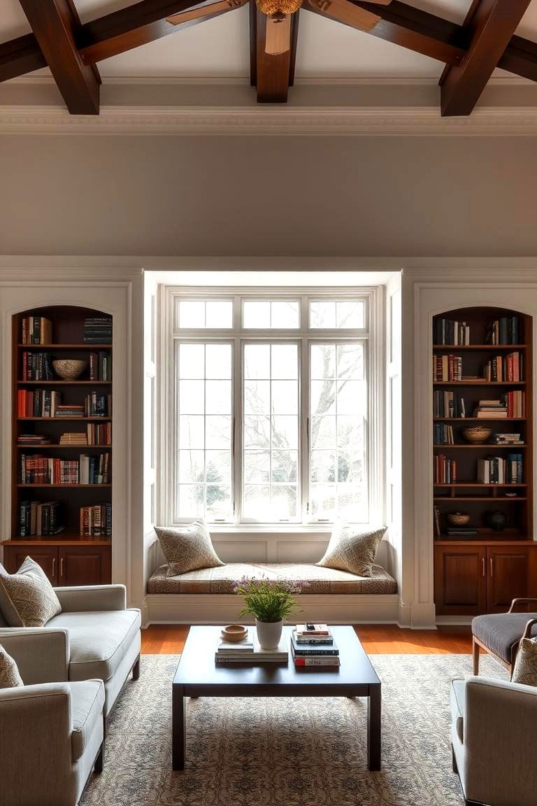 Shelves in Niches for Architectural Interest - 24 Living Room Shelf Ideas