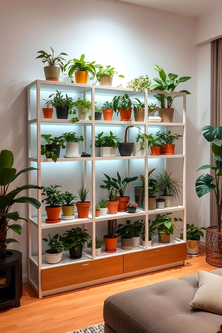 Shelving Unit Garden - 24 Indoor Garden Ideas